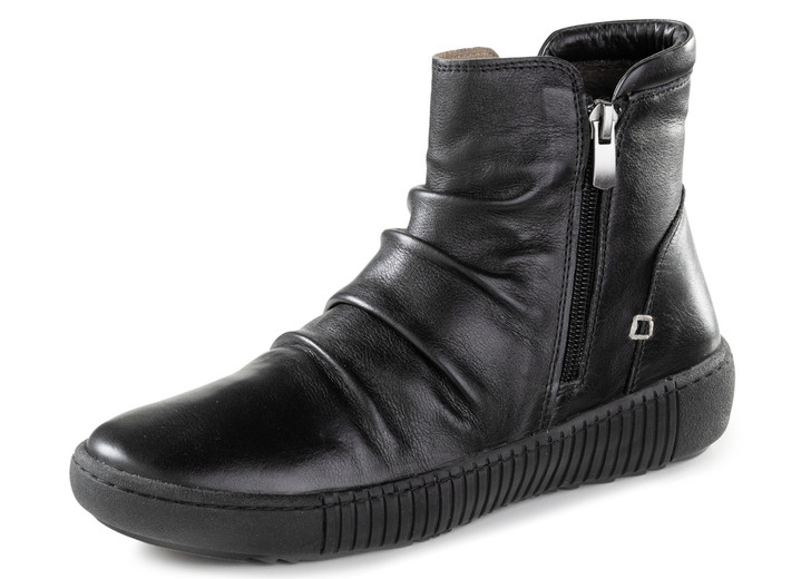 Komfortschuhe - Gemini Bootie mit flotter Raffung, in Größe 036 bis 042, in Farbe SCHWARZ Ansicht 1