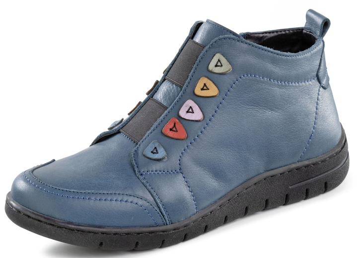 Komfortschuhe - ELENA EDEN, gefütterte Damen-Boots, Winterschuhe, Weite H, mit herausnehmbarem Fußbett, in Größe 036 bis 042, in Farbe JEANS Ansicht 1
