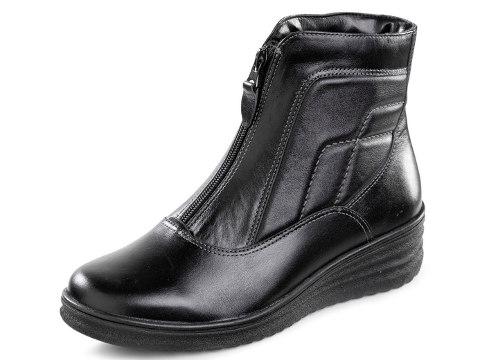 Komfortschuhe - ELENA EDEN, gefütterte Damen-Stiefeletten, Winterschuhe, Weite H, mit Lammfell, in Größe 036 bis 041, in Farbe SCHWARZ Ansicht 1