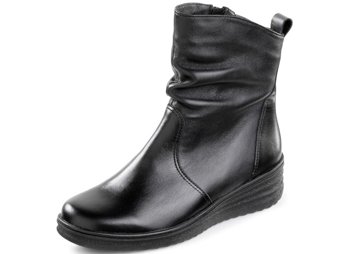 Komfortschuhe - ELENA EDEN, gefütterte Damen-Stiefeletten, Winterschuhe, Weite H, mit Lammfell, in Größe 036 bis 041, in Farbe SCHWARZ Ansicht 1