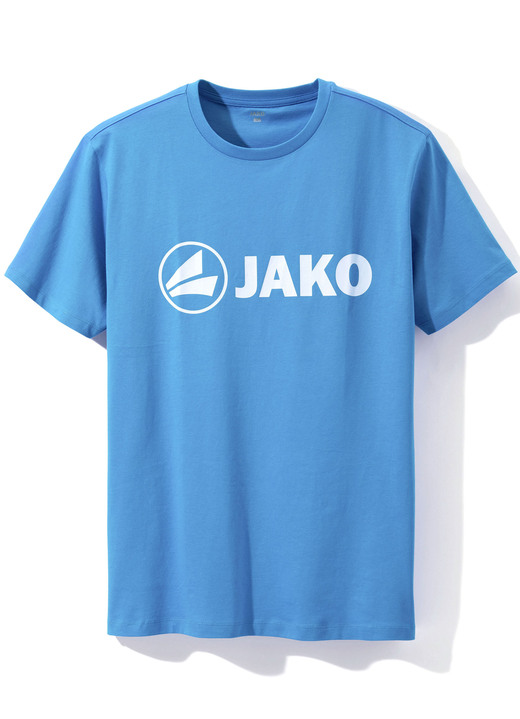 Sport- & Freizeitmode - Shirt von „Jako“ im Doppelpack, in Größe 3XL (58/60) bis XXL (56), in Farbe 1x AQUABLAU 1x SCHWARZ Ansicht 1