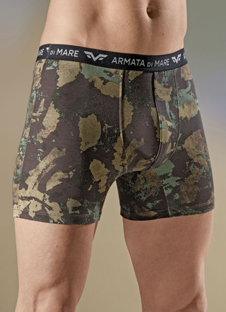Dreierpack Pants in Camouflage-Optik, mit Elastikbund