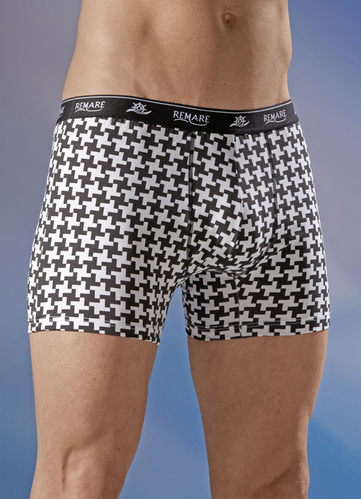 Unterwäsche - Dreierpack Pants mit Elastikbund, in Größe 004 bis 010, in Farbe WEISS-SCHWARZ