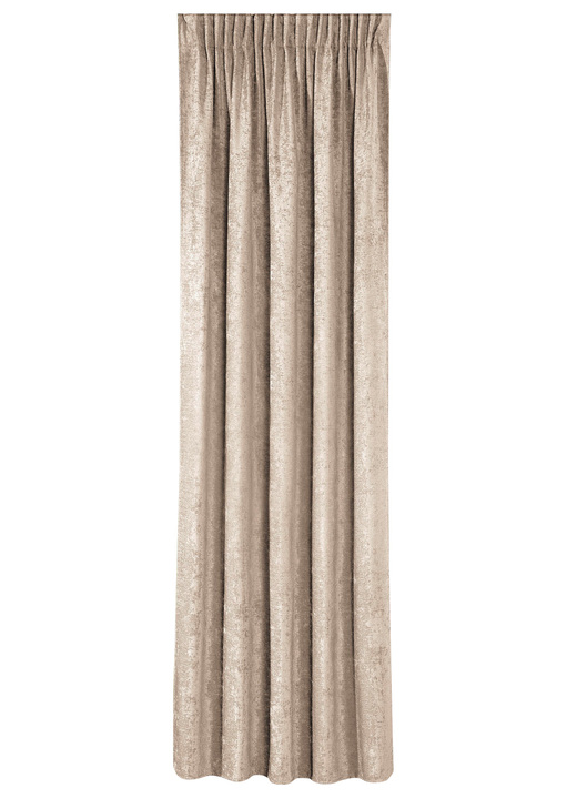 Klassisch - Thermo-Chenille-Verdunkelungsschal mit Multifunktionsband, in Größe 365 (H145xB135 cm) bis 456 (H245xB135 cm), in Farbe NATUR Ansicht 1