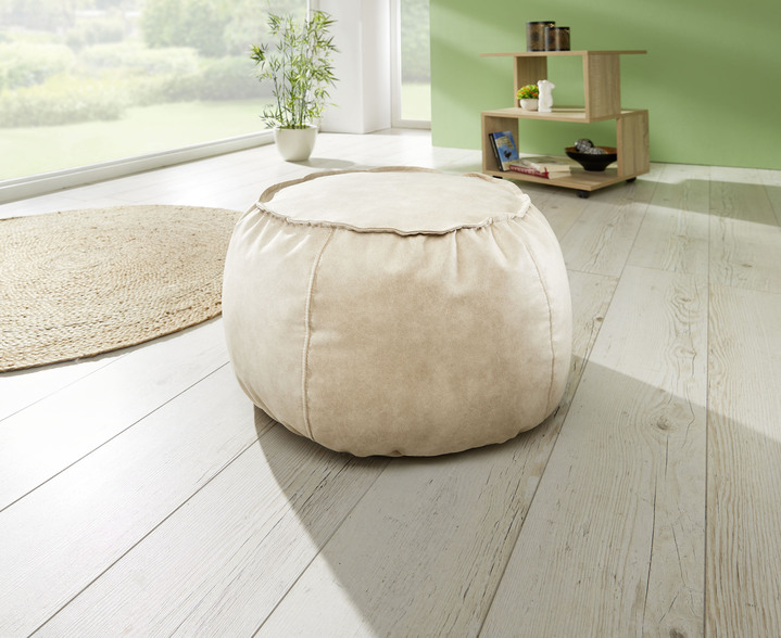 Kleinmöbel - Sitzhocker ø 60 cm, in Farbe CREME Ansicht 1
