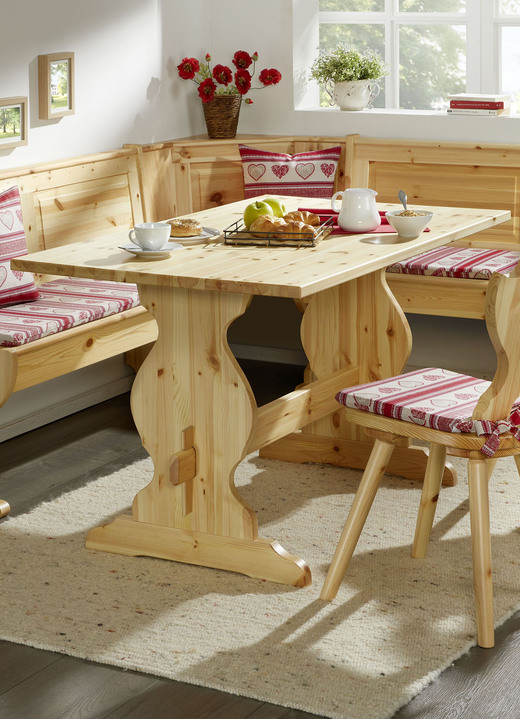Essgruppen - Esstisch aus massivem Kiefernholz, in Farbe NATUR, in Ausführung Esstisch