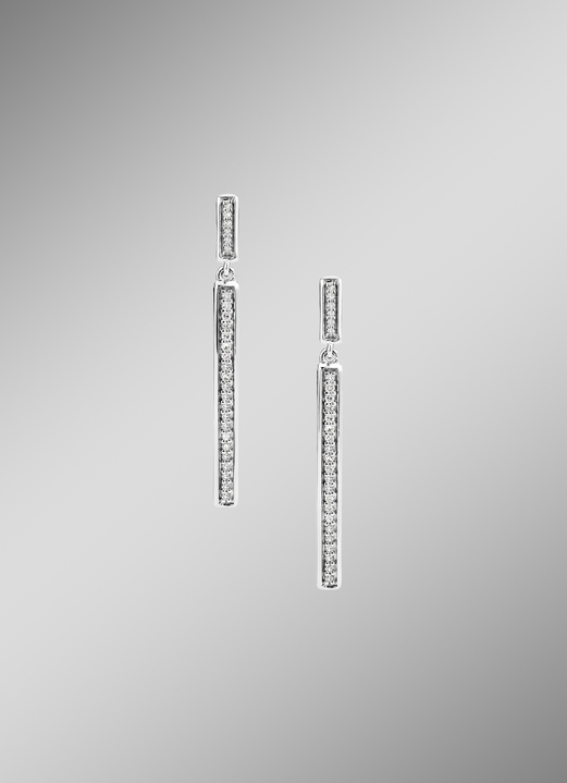 mit Diamanten - Schicke Ohrstecker mit 54 Diamanten, in Farbe  Ansicht 1