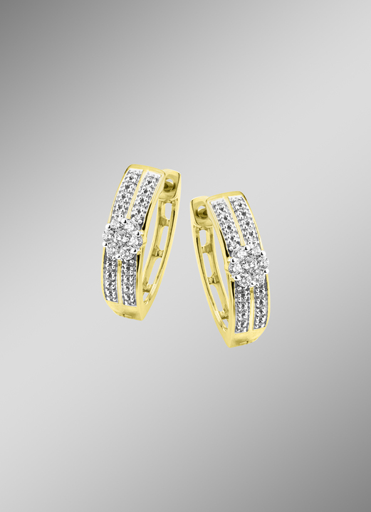 mit Diamanten - Hochwertige Creolen mit Brillanten und Diamanten, in Farbe  Ansicht 1