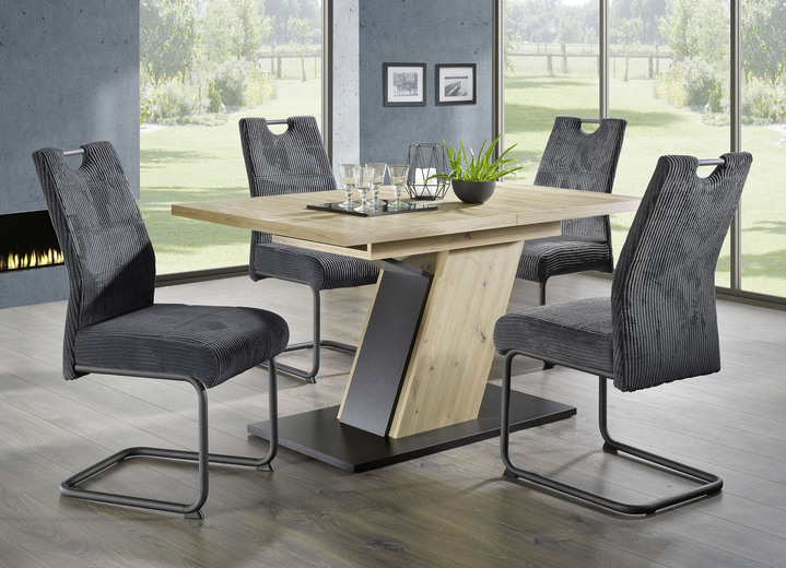 Essgruppen - Essgruppe, 5-teilig, in modernem Design, in Farbe ARTISAN EICHE-ANTHRAZIT Ansicht 1