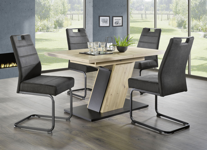 Essgruppen - Essgruppe, 5-teilig, in modernem Design, in Farbe ARTISAN EICHE-ANTHRAZIT Ansicht 1