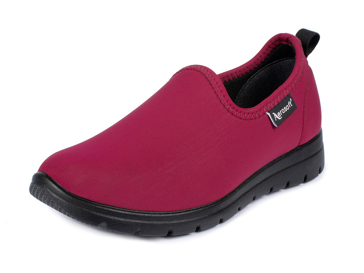 Komfortschuhe - Slipper mit elastischem Einschlupf, in Größe 036 bis 042, in Farbe ROT Ansicht 1
