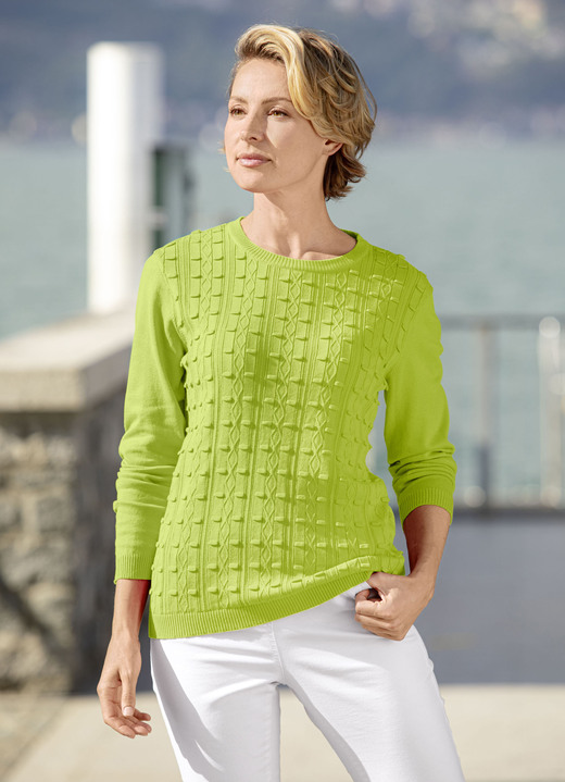 Pullover - Pullover mit streckendem Strukturmuster, in Größe 036 bis 052, in Farbe LIMONE Ansicht 1