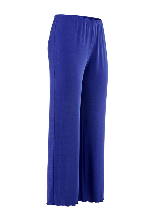 Hosen - Weich fließende, 7/8-lange Hose, in Größe 036 bis 060, in Farbe ROYALBLAU Ansicht 1