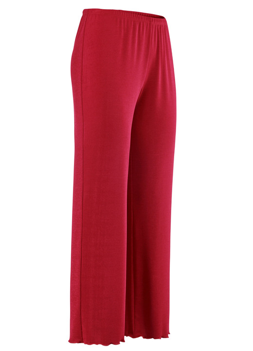 Hosen - Weich fließende, 7/8-lange Hose, in Größe 036 bis 060, in Farbe ROT Ansicht 1