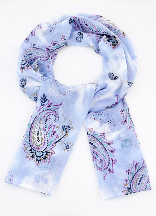 Tücher & Schals - Schal mit Paisleydessin, in Farbe HELLBLAU-BUNT Ansicht 1