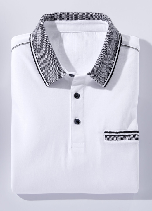 Hemden, Pullover & Shirts - Poloshirt in 3 Farben Hemden, Pullover & Shirts - Poloshirt in 3 Farben, in Größe 046 bis 062, in Farbe WEISS