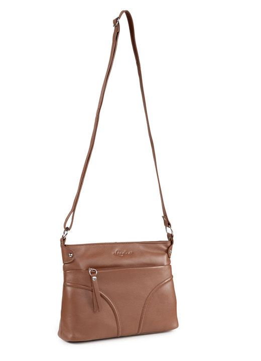 Taschen - Laurina Tasche aus Vollrind-Nappaleder, in Farbe COGNAC Ansicht 1