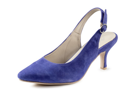 Andrea Conti Sling-Pumps aus weichem Samt-Chevreauleder