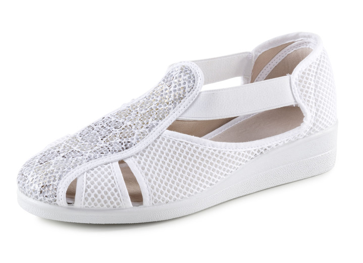 - Slipper mit luftigen Durchbrüchen, in Größe 036 bis 042, in Farbe WEISS Ansicht 1