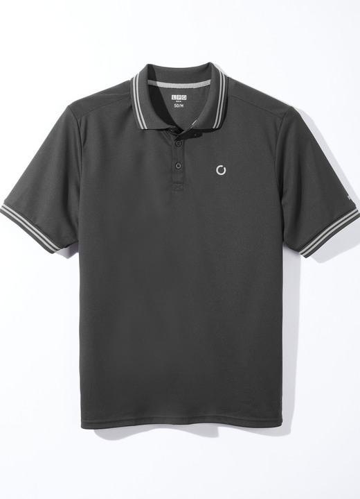 Sport- & Freizeitmode - „LPO“-Poloshirt in 4 Farben, in Größe 048 bis 062, in Farbe DUNKELGRAU Ansicht 1