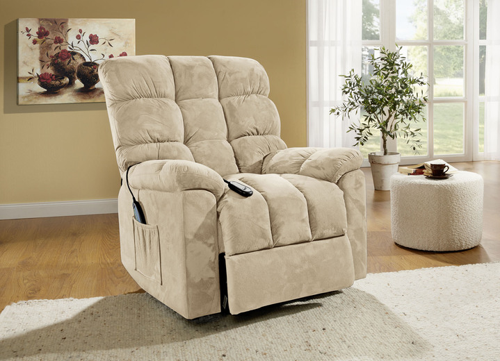 TV- & Relaxsessel - Relaxsessel mit Aufstehhilfe, Massage- und Wärmefunktion, in Farbe CREME Ansicht 1