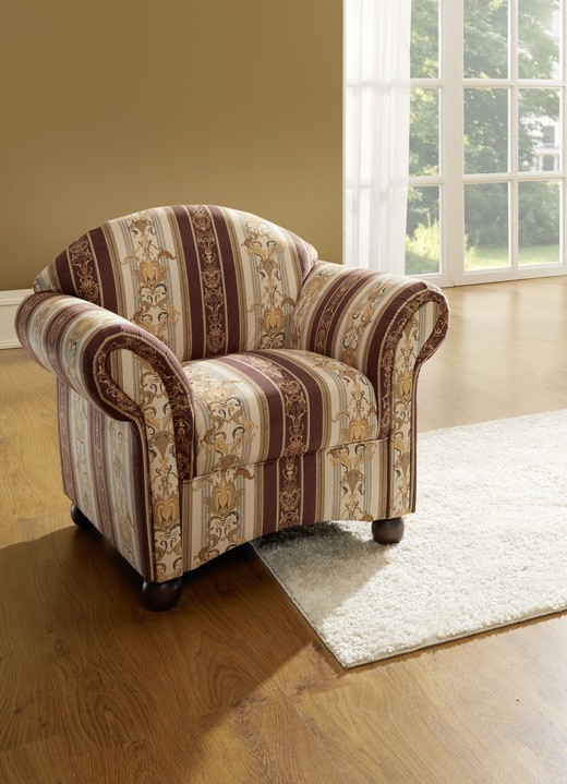 Polstermöbel - Frei im Raum aufstellbare Polstermöbel mit Federkern, in Farbe BRAUN, in Ausführung Sessel Ansicht 1