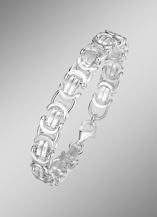 Halsketten & Armbänder - Tolles Königsketten-Armband in Silber, in Farbe  Ansicht 1