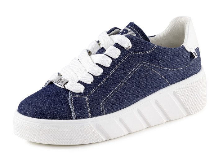 - Sneaker mit Synthetik-Besatz, in Größe 036 bis 042, in Farbe JEANS-WEISS Ansicht 1