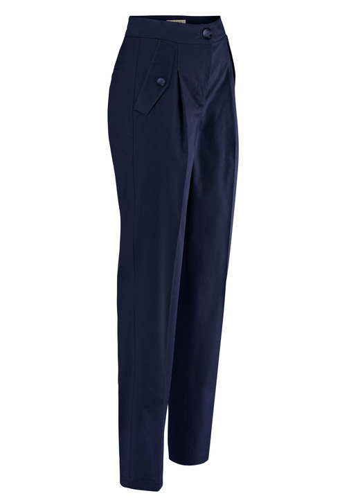 Hosen - Hose mit sportivem Chic, in Größe 018 bis 050, in Farbe MARINE Ansicht 1