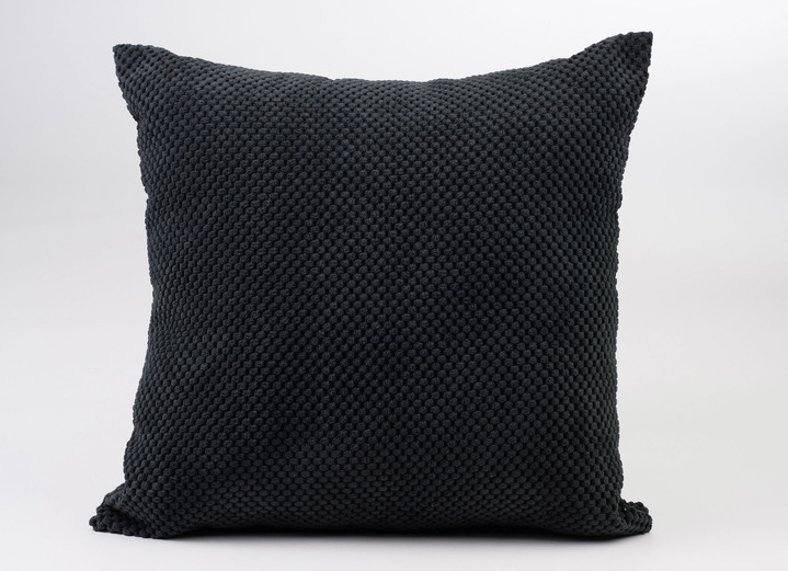 Kissenbezüge - Kissenbezug oder Stuhlkissen aus dem Hause Gözze, in Größe 905 (Kissenbezug, 40x40 cm) bis 915 (Stuhlkissen, 40x40x4 cm), in Farbe SCHWARZ Ansicht 1