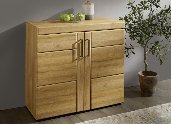 Sideboards & Kommoden - Kommodenserie mit Türen und Schubladen mit Softclose, in Farbe EICHE HELL, in Ausführung 2-türig Ansicht 1