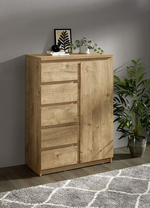 Inspirationen - Kommode in modernem Design, in Farbe EICHE, in Ausführung Kommode, 1-türig Ansicht 1