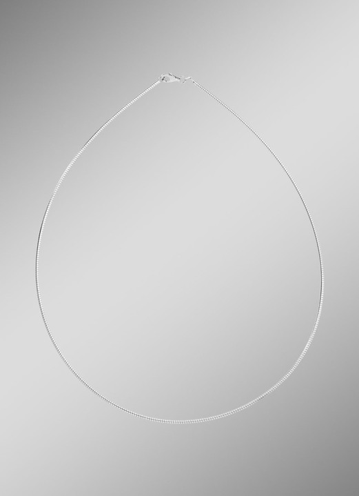 Halsketten & Armbänder - Eleganter Omega-Halsreif aus Silber, in Farbe  Ansicht 1