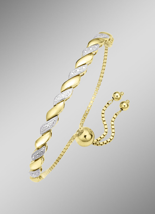 Halsketten & Armbänder - Edles und hochwertiges Armband in Bicolor mit Brillant, in Farbe  Ansicht 1