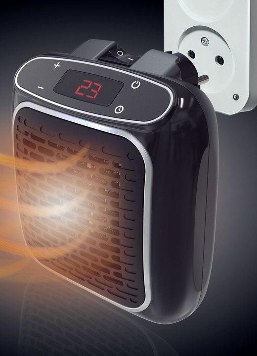 Heizgeräte - Mini-Heizung mit Thermo-Keramik-Heiztechnologie, in Farbe SCHWARZ Ansicht 1