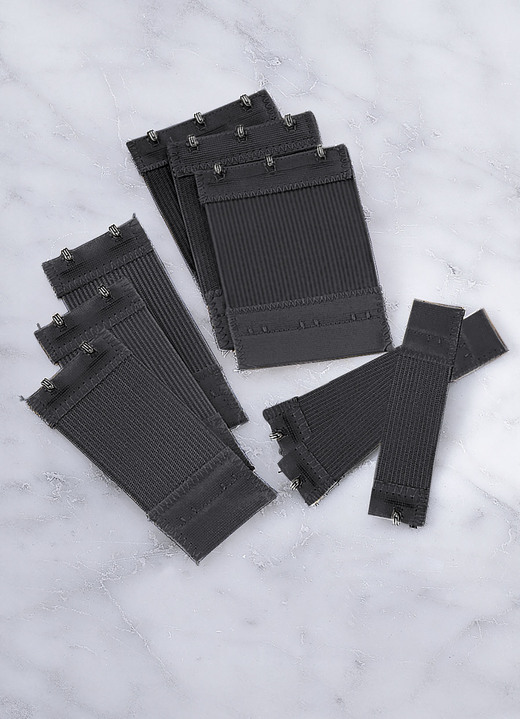 Bügel-BH - BH-Verlängerungs-Set, 9-teilig, in Farbe SCHWARZ Ansicht 1