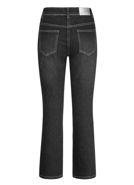 Damenmode - Jeans in Bootcut-Form, in Größe 017 bis 052, in Farbe SCHWARZ Ansicht 1