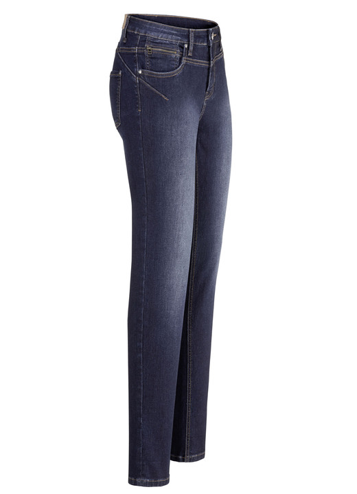 Hosen - Jeans mit Push-up-Effekt, in Größe 017 bis 050, in Farbe DUNKELBLAU Ansicht 1