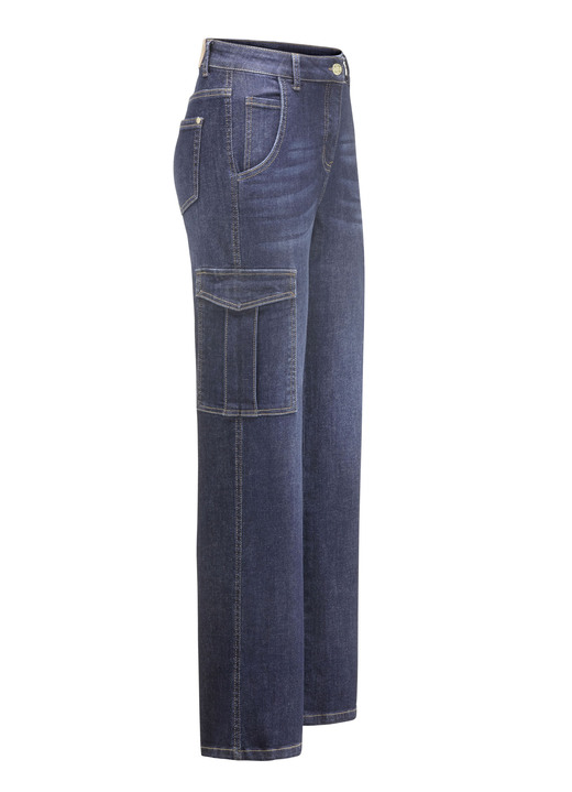Damenmode - Cargojeans, in Größe 017 bis 050, in Farbe DUNKELBLAU Ansicht 1