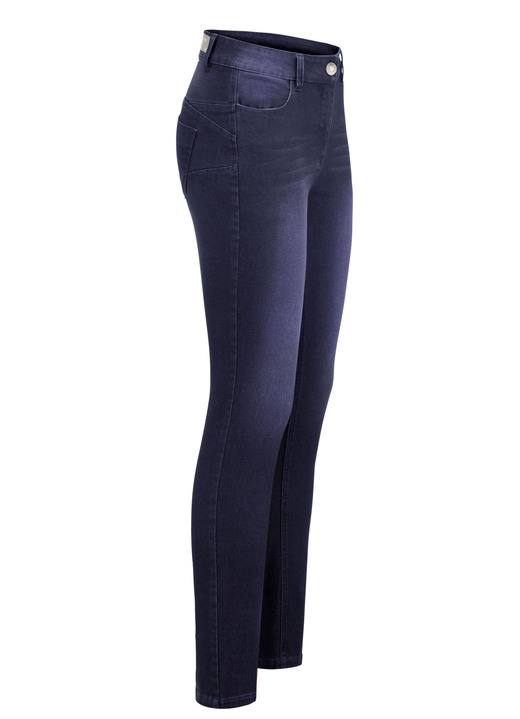 Damenmode - Jeans mit Push-up-Effekt, in Größe 017 bis 050, in Farbe DUNKELBLAU Ansicht 1