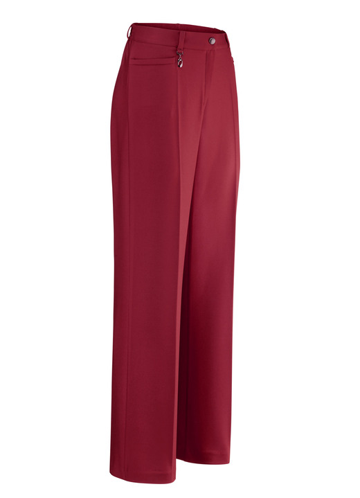 Hosen - Elegante Hose mit apartem Zieranhänger, in Größe 019 bis 054, in Farbe ROT Ansicht 1