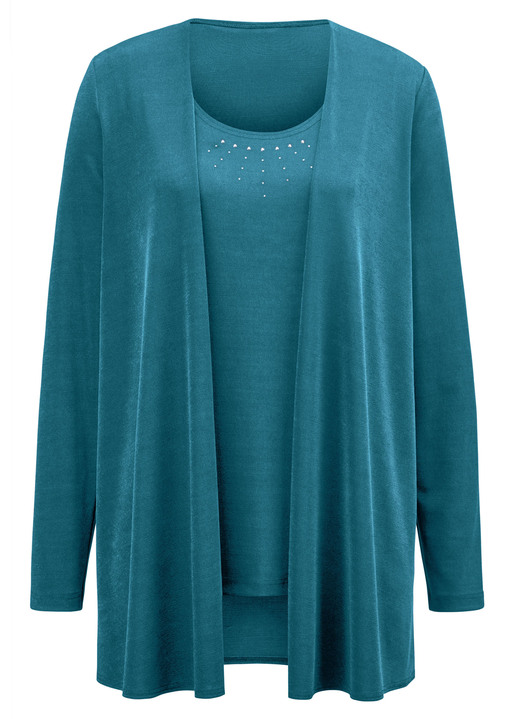 Shirts - Hinreißendes Twin-Set, in Größe 038 bis 056, in Farbe PETROL Ansicht 1