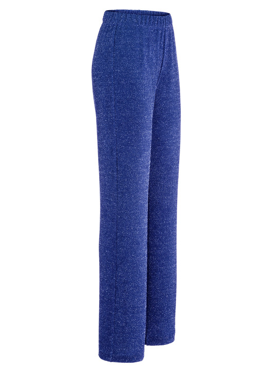 Damenmode - Hose mit edel funkelndem Glanzgarn, in Größe 017 bis 052, in Farbe ROYALBLAU Ansicht 1