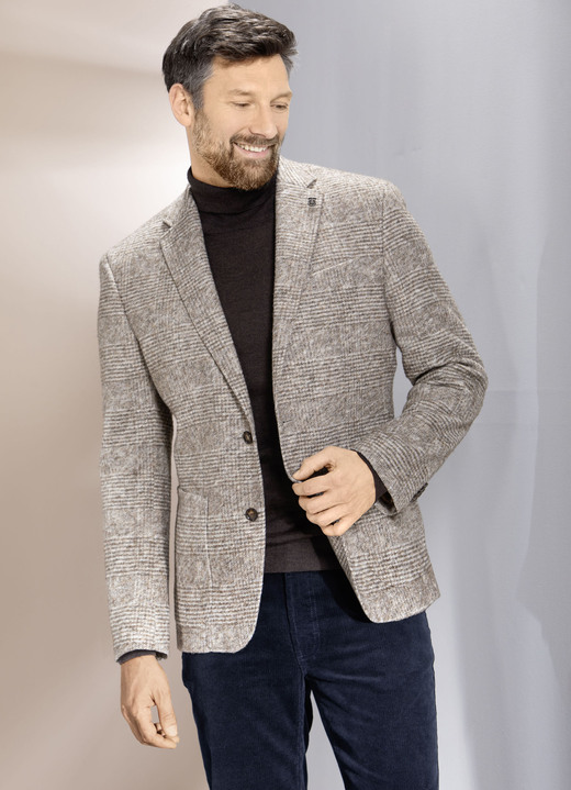 Sakkos & Jacken - Sakko mit Seitenschlitzen, in Größe 025 bis 062, in Farbe BEIGE-BRAUN