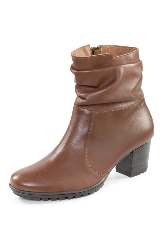 Komfortschuhe - ELENA EDEN Stiefelette mit Raffung, in Größe 036 bis 042, in Farbe COGNAC Ansicht 1