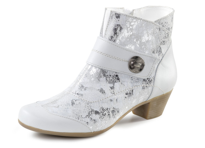 Komfortschuhe - ELENA EDEN Stiefelette mit dekorativer Spange, in Größe 036 bis 042, in Farbe EISGRAU-SILBER Ansicht 1