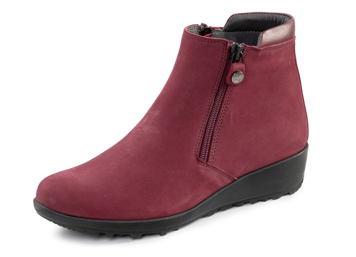 Komfortschuhe - ELENA EDEN Stiefelette mit Nappaleder-Besatz, in Größe 036 bis 042, in Farbe RUBINROT Ansicht 1