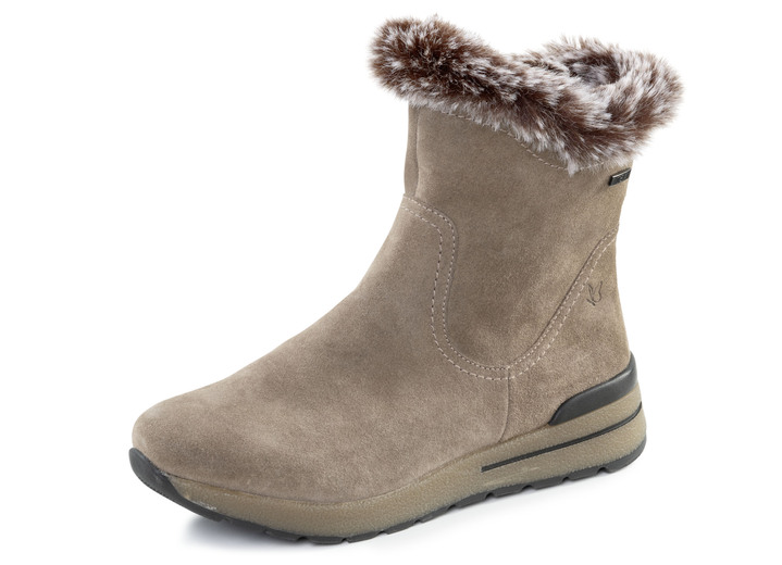 Komfortschuhe - Caprice, gefütterte Damen-Stiefeletten, Winterschuhe, Weite H, mit herausnehmbarem Fußbett, in Größe 036 bis 042, in Farbe TAUPE Ansicht 1