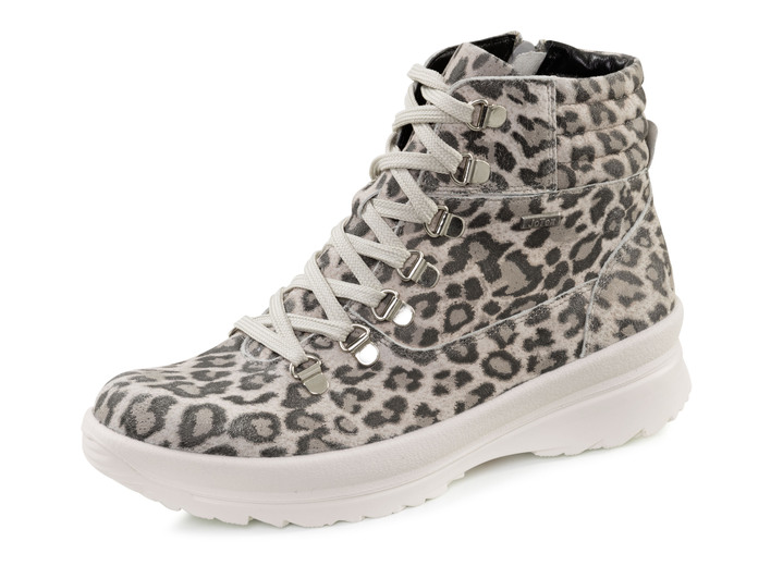 Komfortschuhe - Trendige Damen-Boots, Winterschuhe, Weite H, mit Reißverschluss, in Größe 036 bis 042, in Farbe SAND-GRAU Ansicht 1