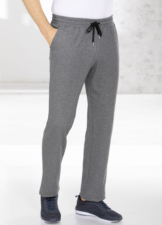 Sport- & Freizeitmode - Freizeithose in 4 Farben, in Größe 3XL (64/66) bis XXL (60/62), in Farbe DUNKELGRAU MELIERT Ansicht 1